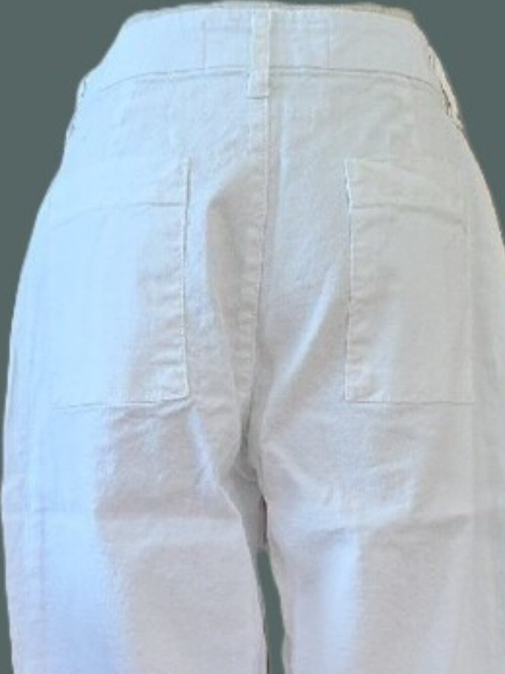 NWOT $298 FRANK & EILEEN KINSALE ITALIAN LINEN CROPPED WHITE PANTS SZ 2 10 - Picture 6 of 9